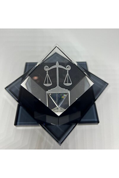Gündoğan Kristal Special In-Glass Logo Cube Blasting for Lawyer Judge Prosecutors