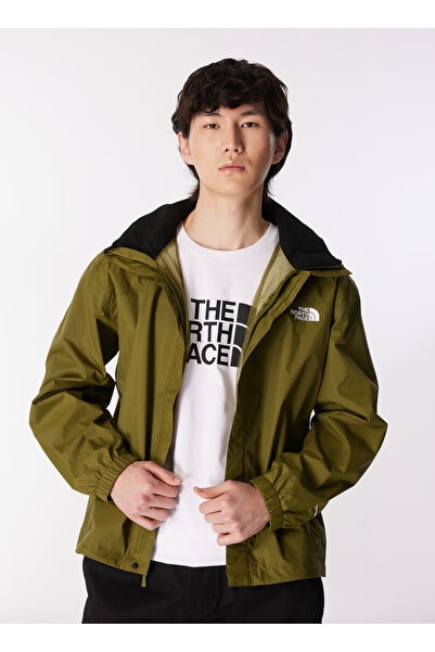 THE NORTH FACE Ανδρικό αδιάβροχο με πράσινη κουκούλα - Standard Fit NF00AR9TPIB1_M RESOLVE JACKET - EU