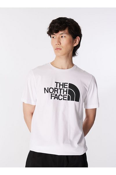 THE NORTH FACE Beyaz Erkek Bisiklet Yaka  Standart Fit Baskılı T-Shirt NF0A8955FN41_M S/S HALF DOME