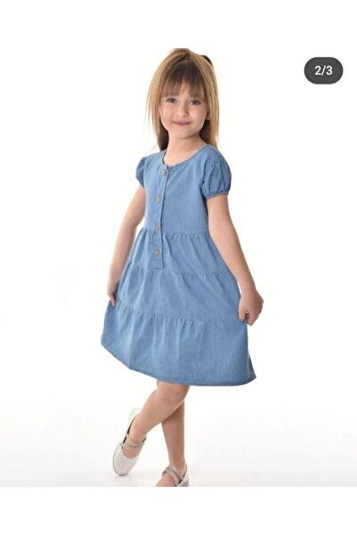 Des Gamins فستان بناتي من الدنيم