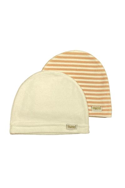 PATSAN Set of 2 Velvet Baby Hats and Beanies Striped