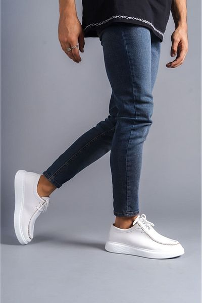 Paolo Zaccardi P170 Tornado - Men's Casual Sneakers, Lace-up and White