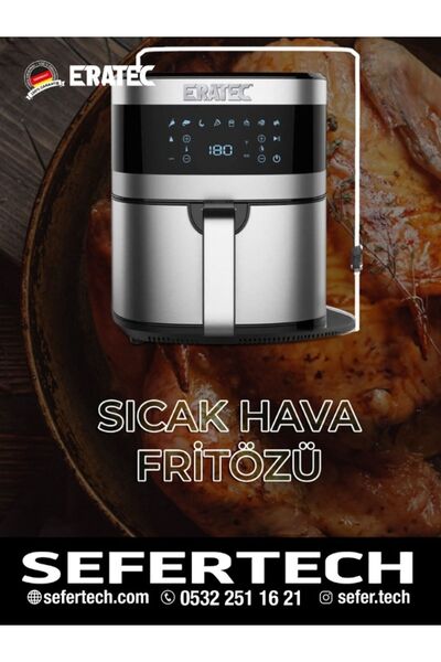 ERATEC AF-66 Airfryer (Dijital Sıcak Hava Fritözü)