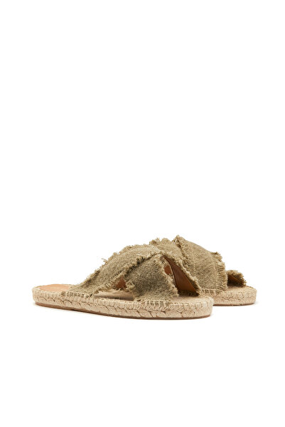 Dıvarese Açık Haki Kadın Terlik