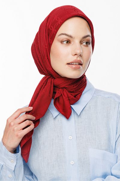 Mooncorn London Patterned Silky Jacquard Scarf