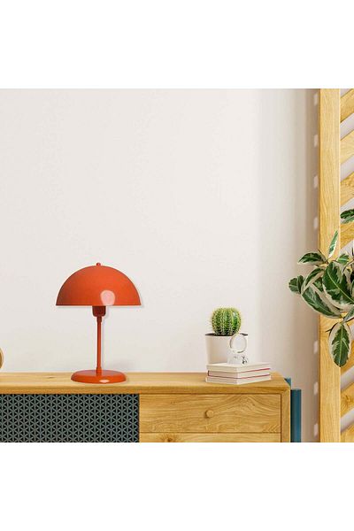 Bamyum Lipeo 30cm kleine Tischlampe - Pilz Metall orange Lampe
