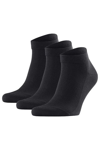 FALKE Sensitive London Herren Sneakersocken 3er Pack - Baumwolle, Logo, einfarbig