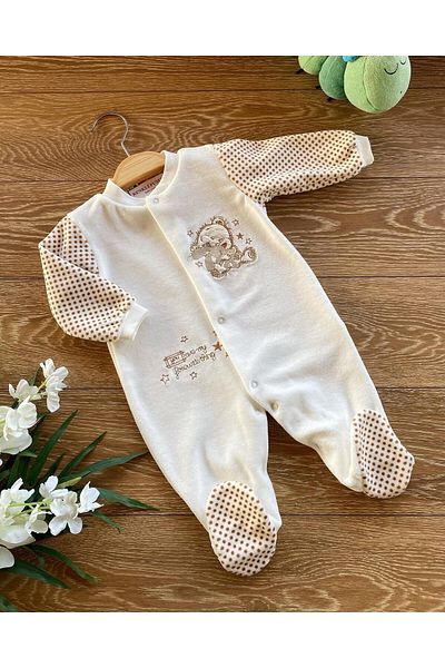 Renkli Puset Baby Rompers Bear Rabbit with Velvet Booties