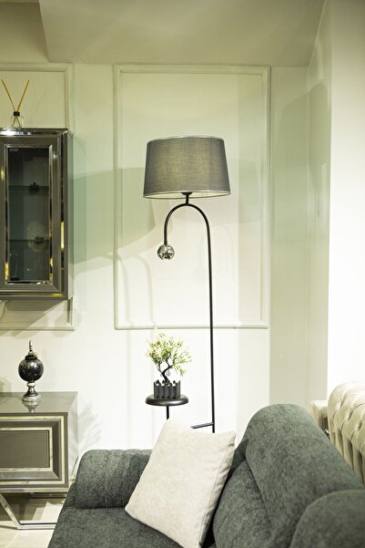 avizade Modern Çok Kullanışlı Krom Şapkalı Lambader