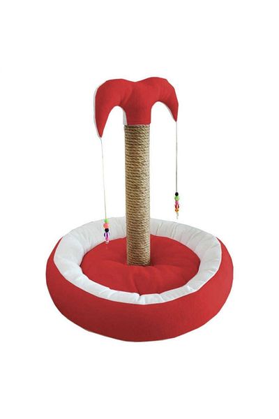 Bedspet Cat Bed Scratching Red
