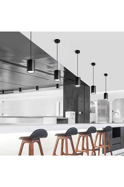 AKDENİZ AYDINLATMA ELEKTRİK MALZEMELERİ Single Lamp Pendant 15*15h20 Cafe, Restaurant, Lobby Etc.Adjustable Cable Length