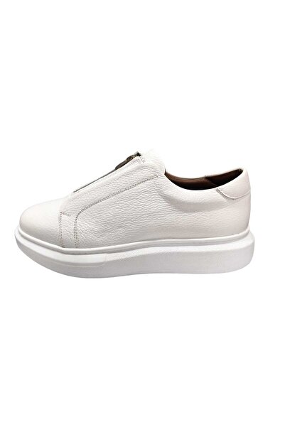 King Shoes أحذية رجالية جلدية بيضاء عادية