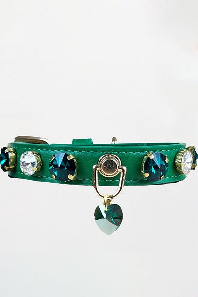TheTailor Vegan Leather Dog Collar - Stone Detailed