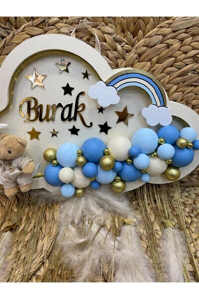 KRVTASARIM Erkek Bebek Kapı Süsü