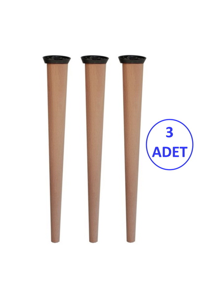 Fawdecor Ahşap Konik Ayak - Boy 43 cm - ORTA BOY (Medium)