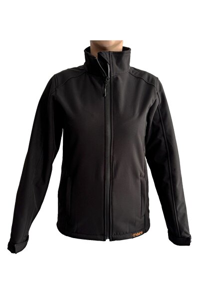 OSTORM Splin Siyah Renk Regular Fit Softshell Kadın Outdoor Mont %100 Polyester