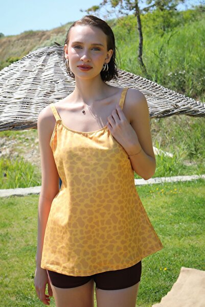 TooHot Dean Moda Лінія Жіночі шорти Танкіні Сукня Купальник Жовтий 36001