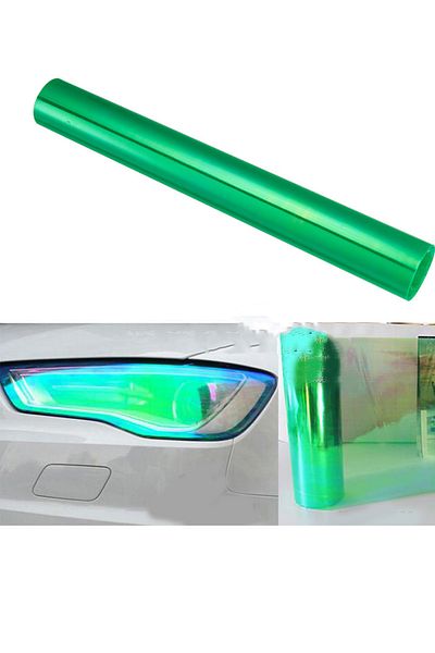 MeyZone Green Headlamp Scratch Blocker Foil - 100cmx30cm Chameleon