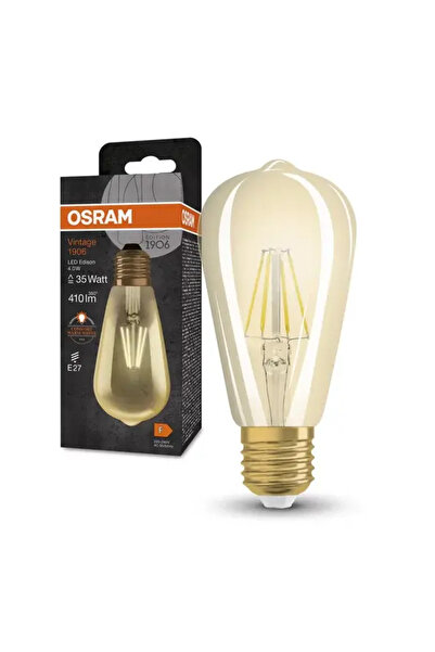 Osram 4w (37w) 4 Flamanlı Armut Rustik Led Ampul Sarı Işık