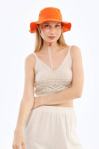 Aghilo Safari Linen Fedora Hat - Foldable