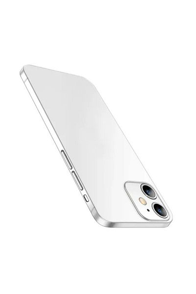 HyperAge حافظة بيضاء رفيعة للغاية متوافقة مع هاتف iPhone 11، سطح غير لامع، غطاء حماية للكاميرا مقاوم للأوساخ، شعار مرئي