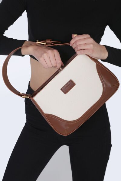 Housebags Brown Soft Cream Bag with Adjustable Shoulder Strap