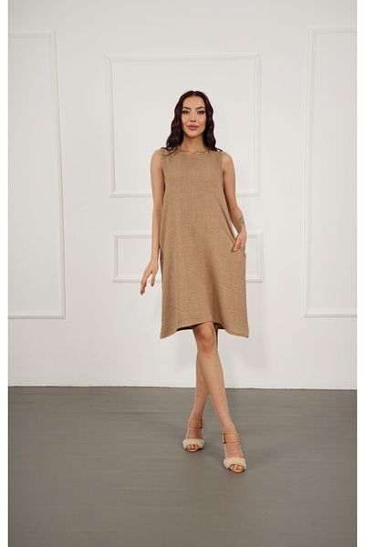 OKSHEN Linen Women's Summer Dress with Pockets