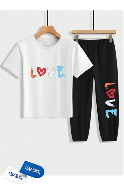 FRİENDS KİDS Комплект футболки та шортів для хлопчиків/дівчат з принтом "LOVE"