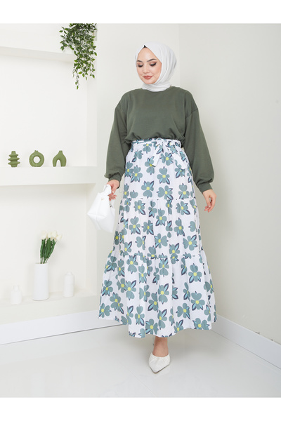 VOLT CLOTHİNG Set ženske hijab suknje sa cvetnim uzorkom