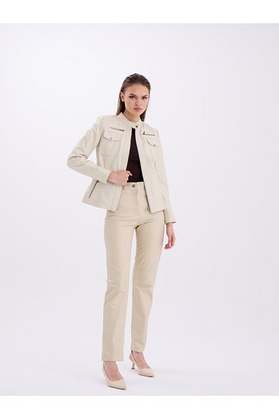 CE-YIL DERİ ÜRÜNLERİ Genuine Leather Women's Coat