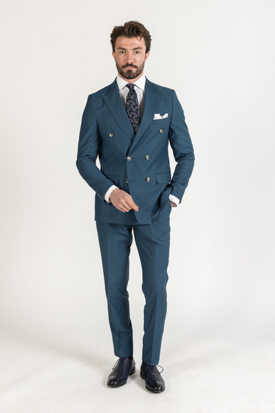 AEK FIORE Erkek Düz Kruvaze Takım Elbise