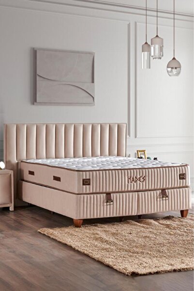 Niron Yatak Hades Yatak Baza ve Başlık Seti Tek Kişilik Paket Yaylı Lüks Yata...