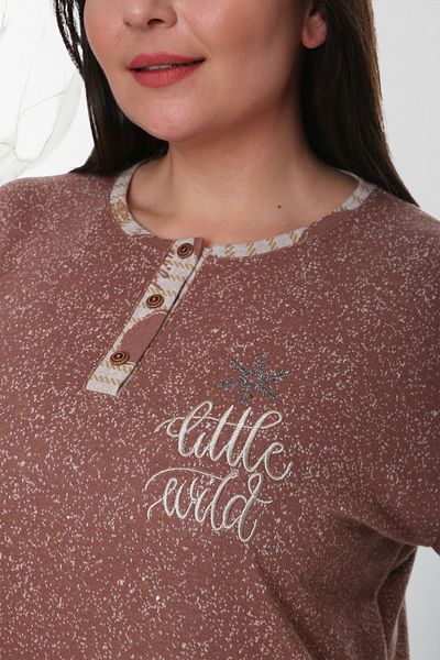 Bella Linda Bella Secret Cotton Jacquard Plus Size Women's Pajama Set