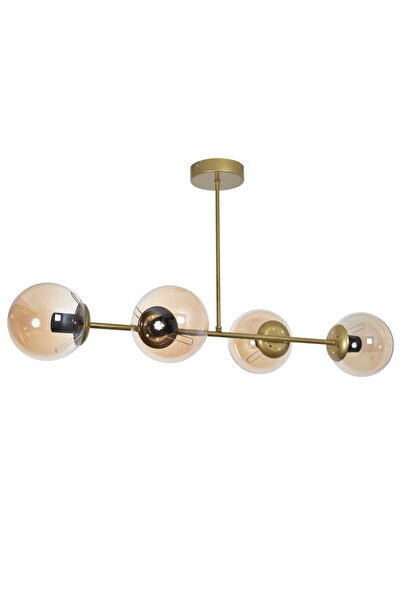 MARKATECH Roma Modern Tasarım Salon Mutfak Yatak Odası Renk Camlı 4 lü Avize