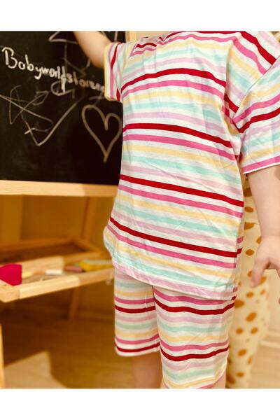 BabyWorldStore Elegant Digital Printed Shorts Suit Set for 1-10 Years Old Girls