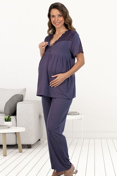Bella Linda Bella Secret Viscose Lace Maternity Pajama Set