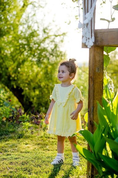 Alingo Cotton Scalloped Girl's Dress