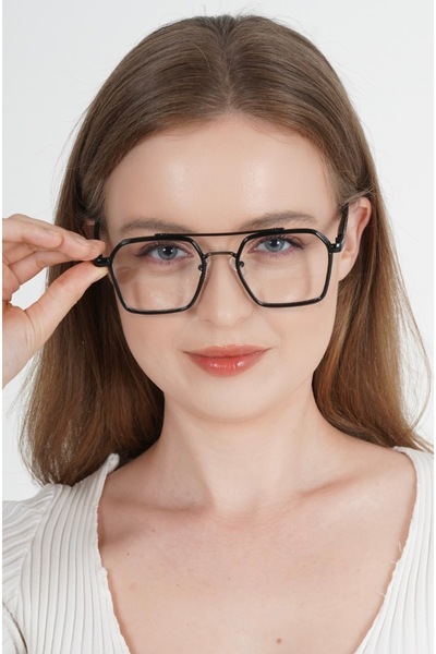 LOOKUP Blue Light Protection Glasses - Anti Blue Light, Changeable Glasses, Rectangular Frame Compatible