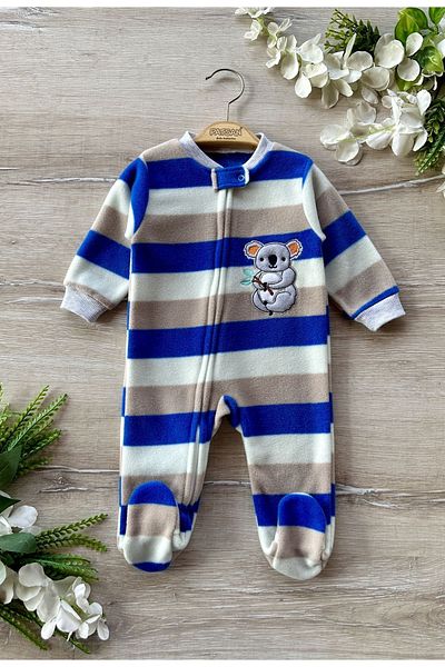 PATSAN Winter Seasonal Fleece Baby Zippered Booties Jumpsuit Koala