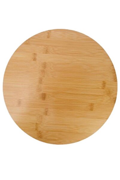 Digithome Bamboo 360° Serving and Presentation Tray with Rotating Stand 35 Cm Brown – A/7 C1-1-289
