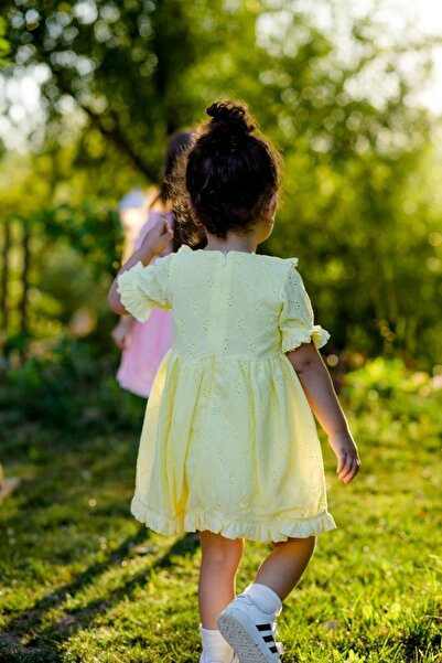 Alingo Cotton Scalloped Girl's Dress