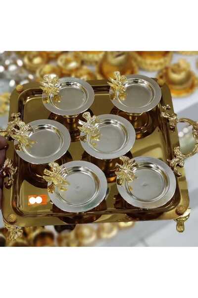 EVRA GÜMÜŞ KELEBEKLİ AYAKLI MİNİ LOKUMLUK 6 ADET