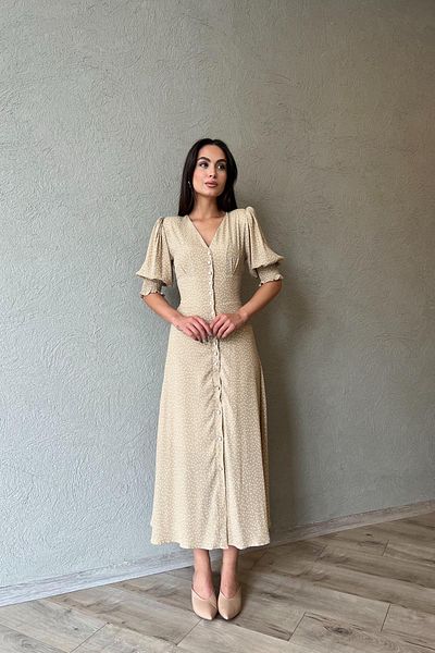 Seda Yalçın Atelier Polka Dot Mink Dress - Back Waist and Sleeve Gip
