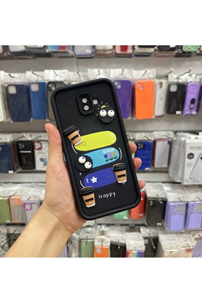 güntekno Samsung Galaxy  J6 PLUS Uyumlu Sevimli Figürlü Silikon Kılıf