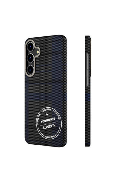 Youngkit Galaxy S24 Plus Uyumlu Kılıf Ekose Desenli Youngkit Gezhi Serisi Kap...