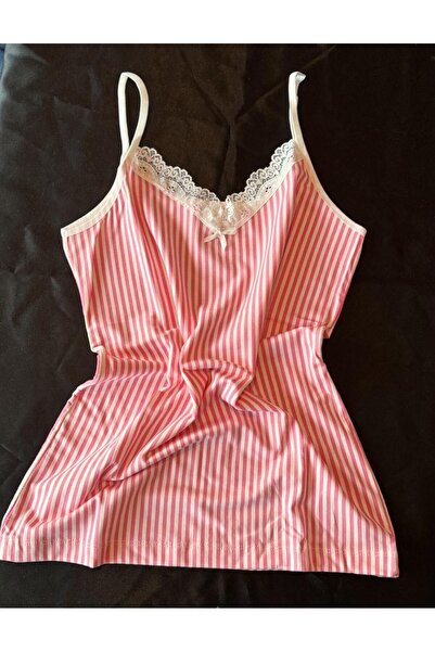 eftelya boutique pembe çizgili atlet