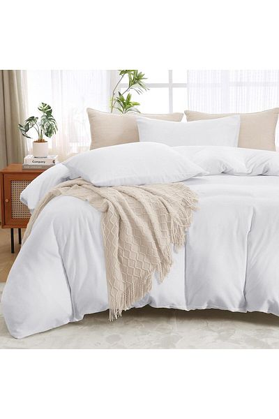 CAQQA Single 100% Cotton Duvet Cover Set - 63 Wires