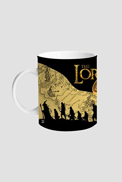 Flipped Lord Of The Rings Bilek Destekli Mousepad Kupa Bardak ve Klavyepad Seti