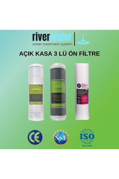 Açık Kasa Su Arıtma Cihazı 3 Lü Filtre Seti