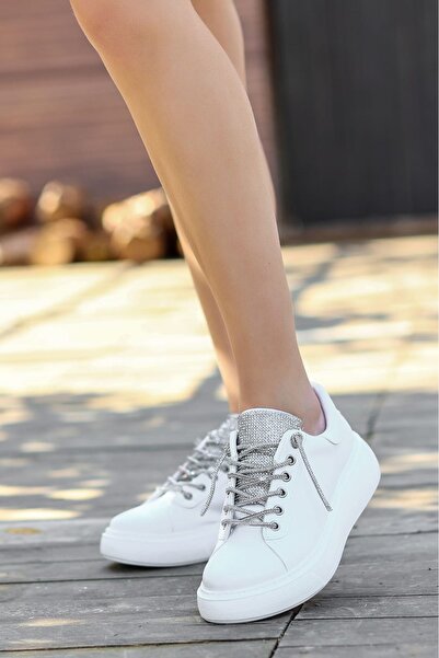 LEYDİ SHOES PORTO TAŞLI BEYAZ TABAN SPOR